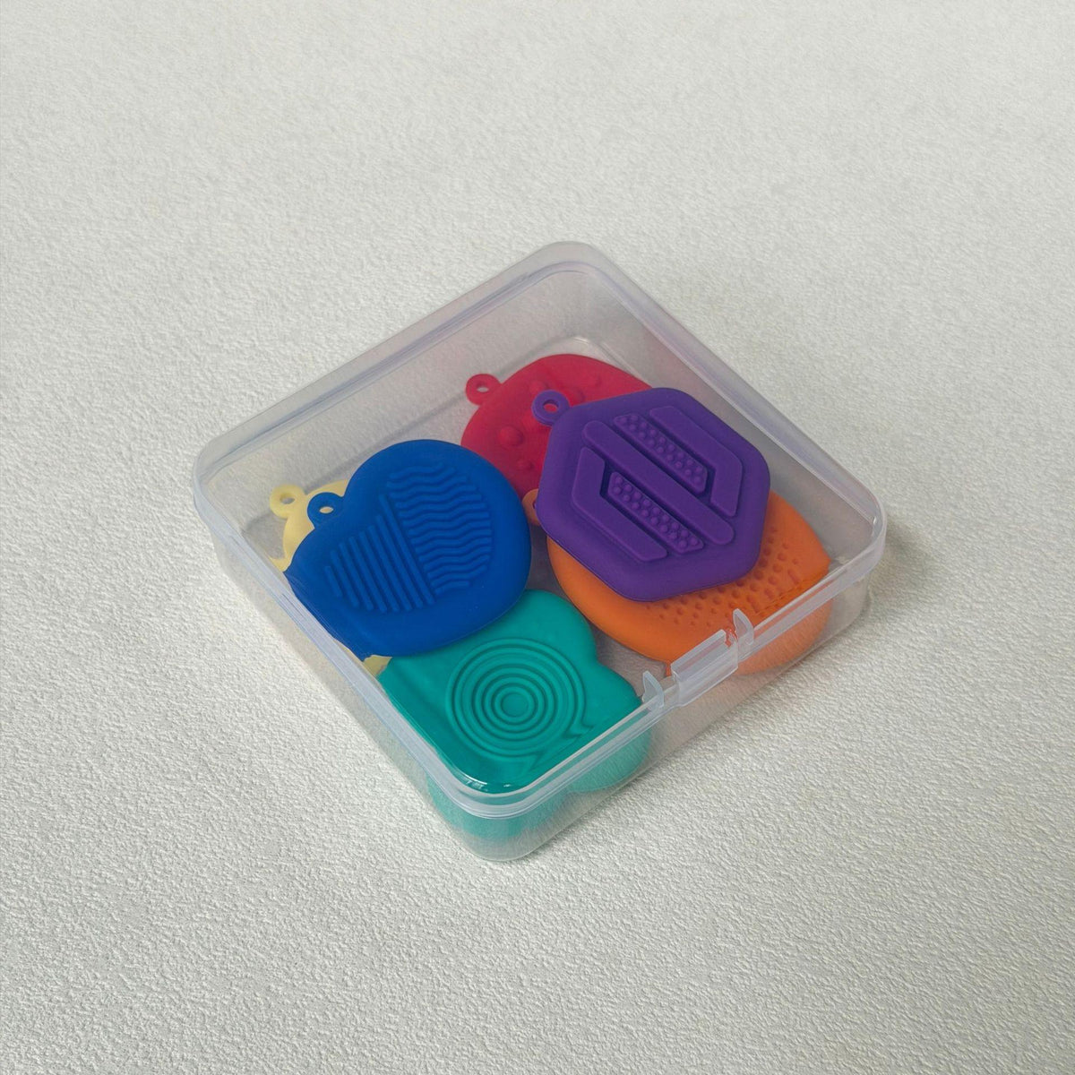6Pcs Silicone Sensory Stones Set - Textured Fidget Toys for Kids Adults, Calming Sensory Play for Anxiety Relief, Focus Training, Home Classroom Travel Use