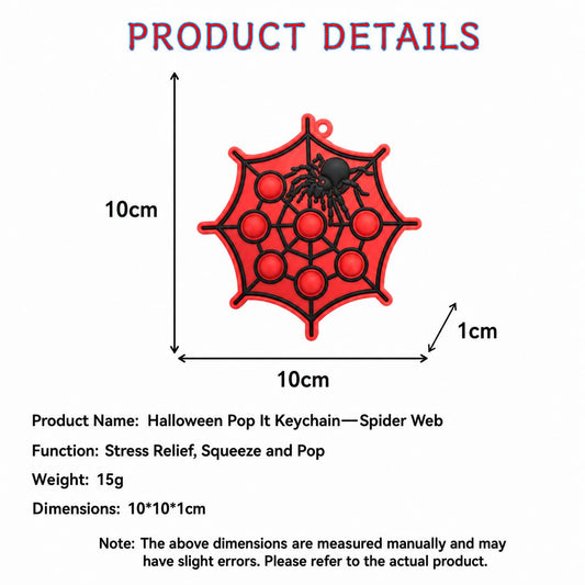 LYNSOLAB Halloween Fidget Keychains - Fun Silicone Push Bubble Toys for Stress Relief
