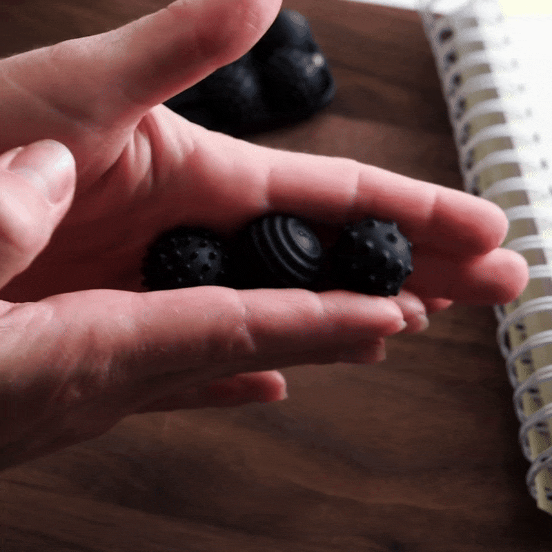 LYNSOLAB Sensory Silicone Fidget Balls 4 Textured Non-Magnetic Tactile Stress Relief Toys