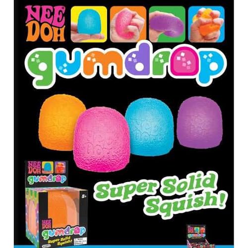 LYNSOLAB DOUGHMALT Textured Needoh Gumdrop Squeeze Toy Gumdrop Shape Multi 3-Pack 14+