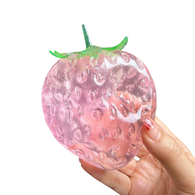 Moldable Jelly Strawberry Squishy Adult Stress Relief Fidget Sensory Toy for Office Desk