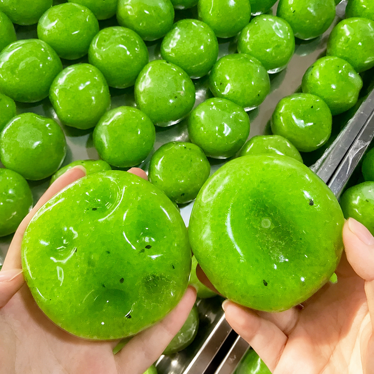 Glossy Ice Sand Crunchy Squishy Ball - Soft TPR Stress Relief Fidget Toy, ASMR Satisfying Sound, Moldable An