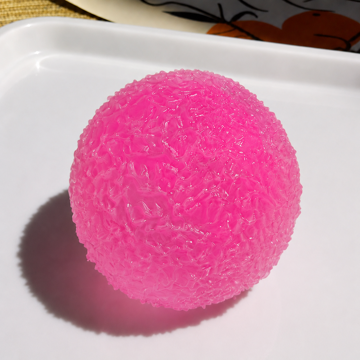 Mochi Ice Sand Crunchy Squishy Ball - Soft TPR Stress Relief Fidget Toy, ASMR Satisfying Sound, Moldable An