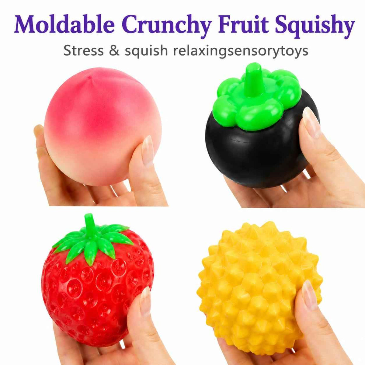Fruit-Shape Crunchy Squishy Toy: Your Perfect ASMR Stress-Relief Companion