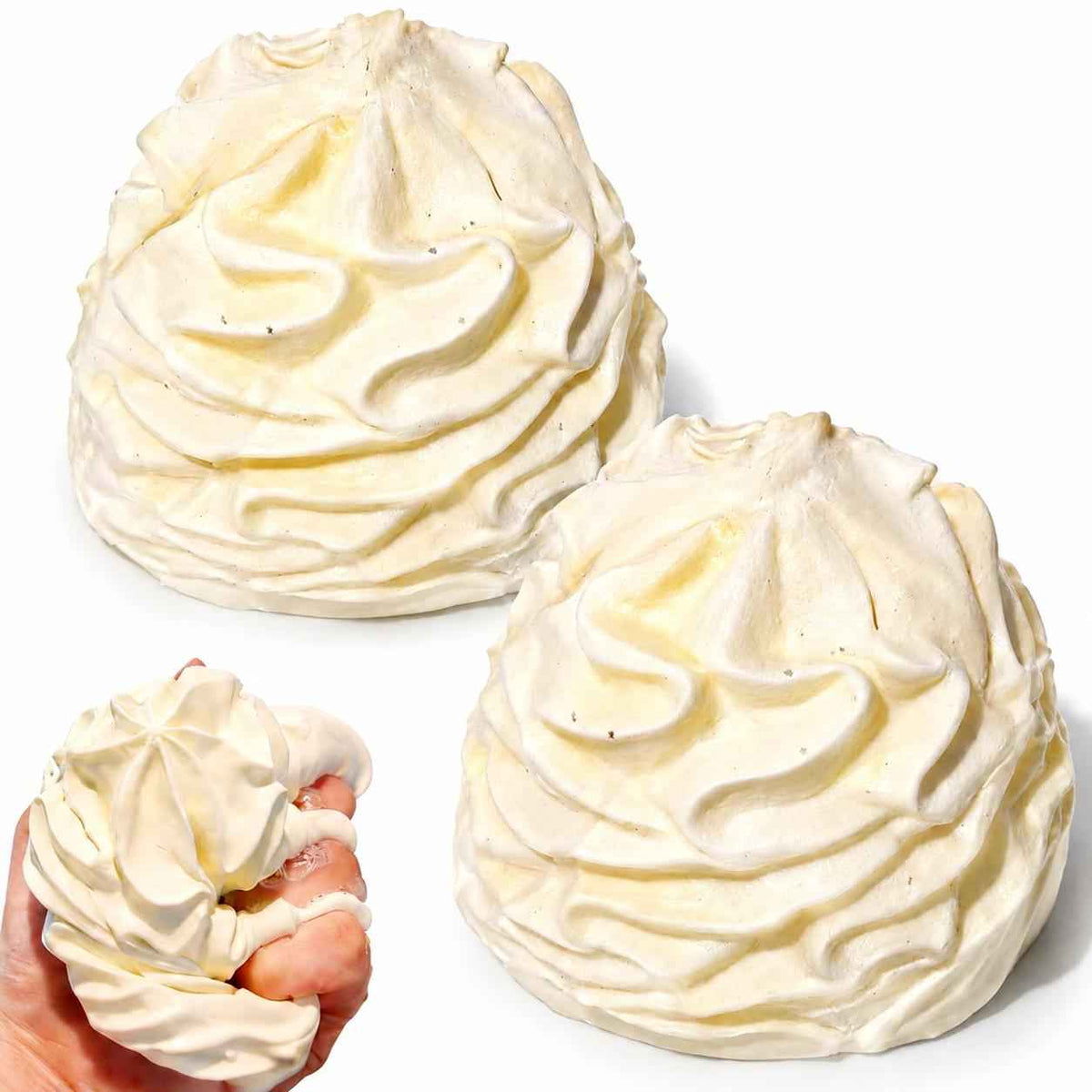 Soft Gel Filled Whipped Cream Squishy Toy, Moldable Slow Rebound Stress & Anxiety Relief Fidget Toy, Calming Sensory Toy for Relaxation, Single Color