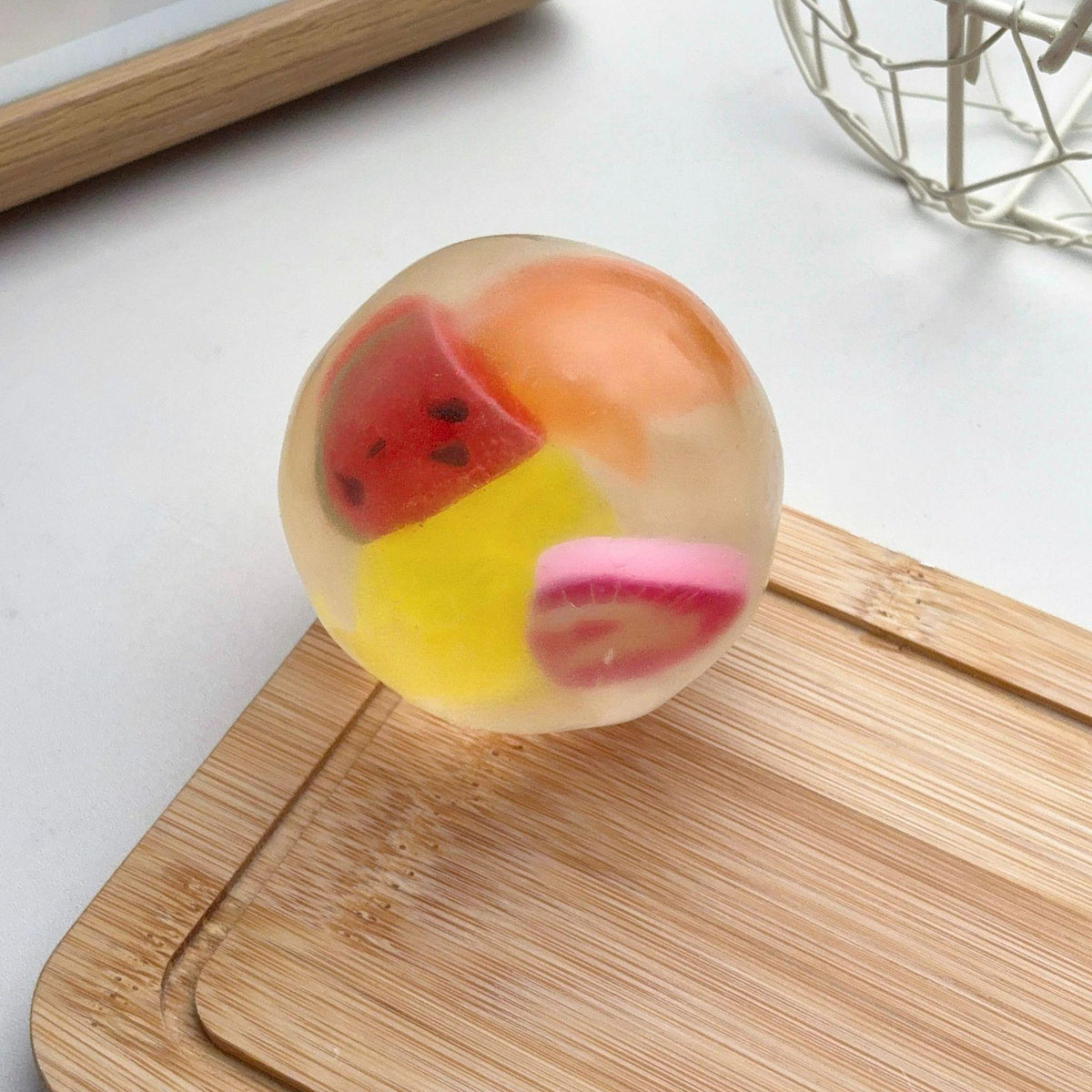 Squishy Jelly Stress Ball - 6cm Clear Soft Squeeze Fidget Toy for Instant Relaxation