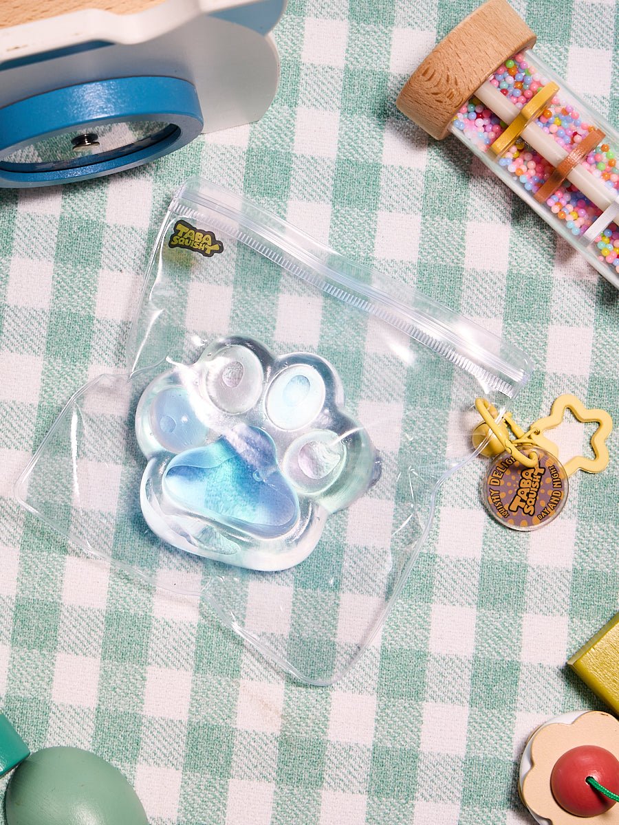 Transparent-blue-pink Paw Taba Squishy - Lynsolab