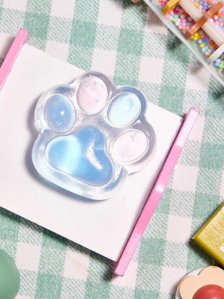 Transparent-blue-pink Paw Taba Squishy - Lynsolab