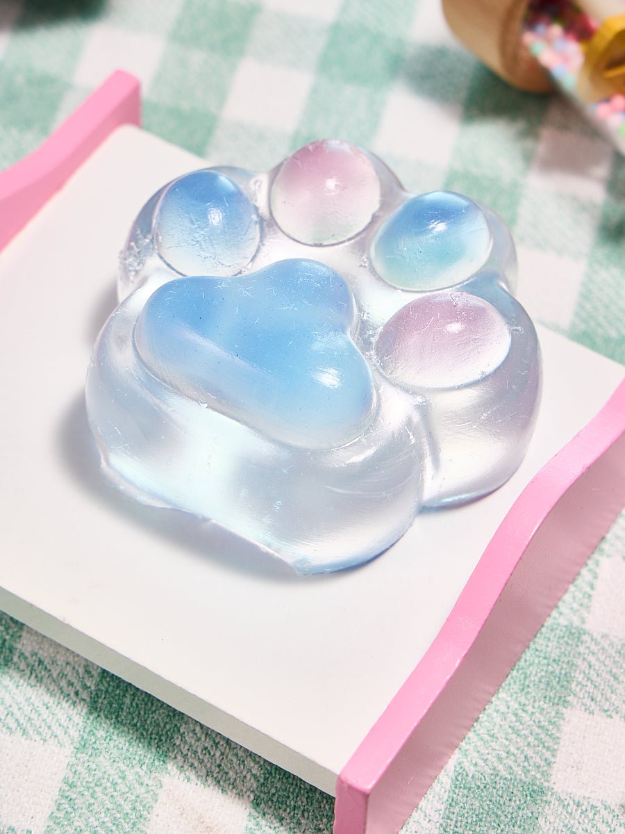 Transparent-blue-pink Paw Taba Squishy - Lynsolab