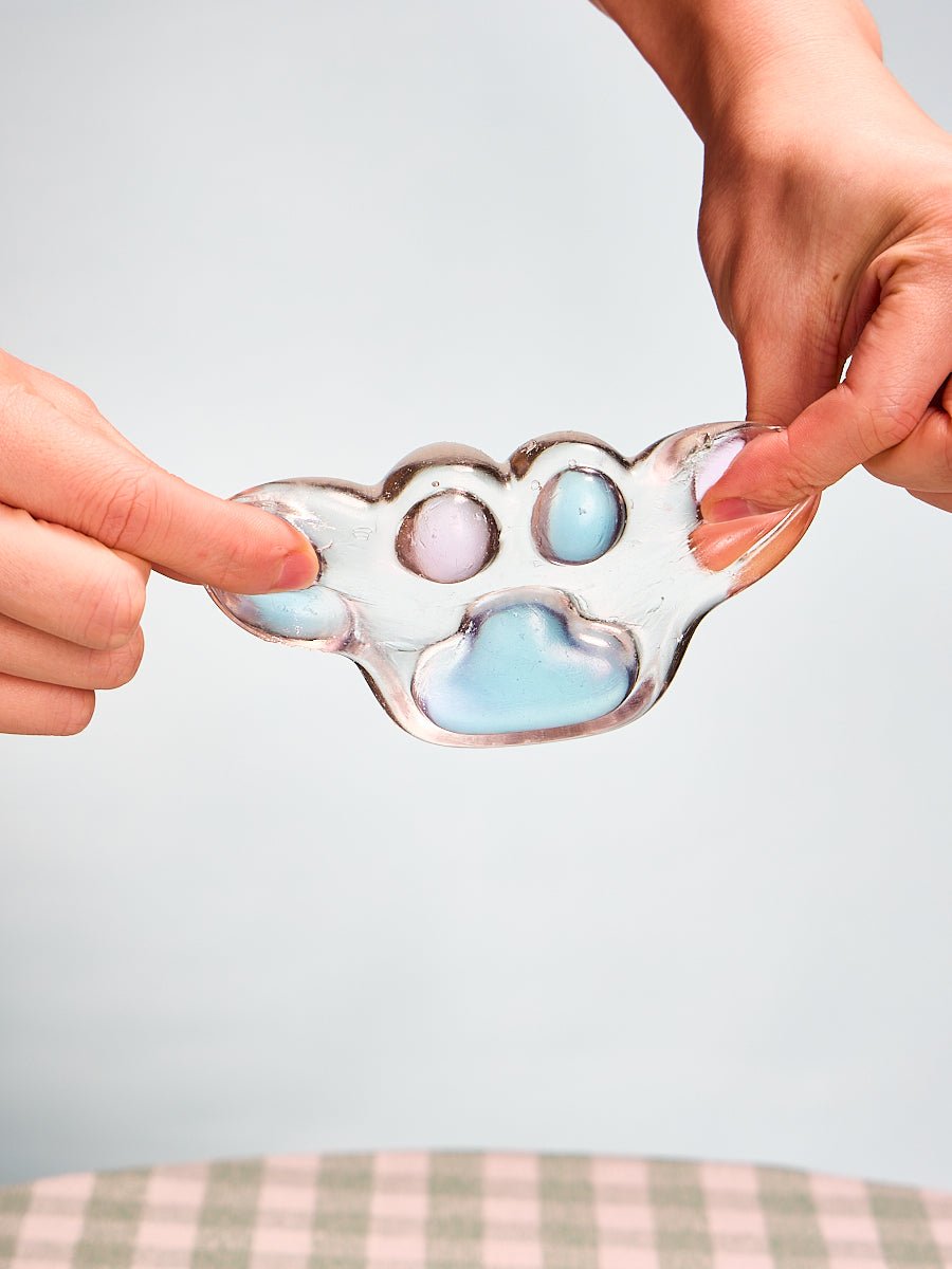 Transparent-blue-pink Paw Taba Squishy - Lynsolab