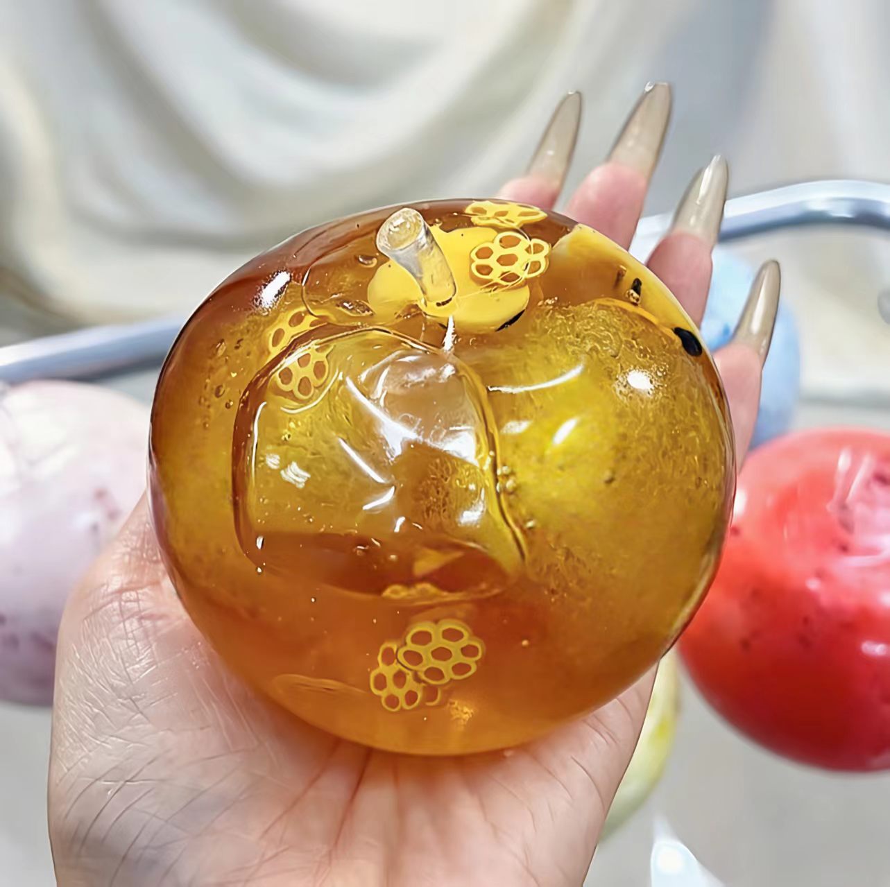 Honey Comb Apple Squishy Fidget Toy