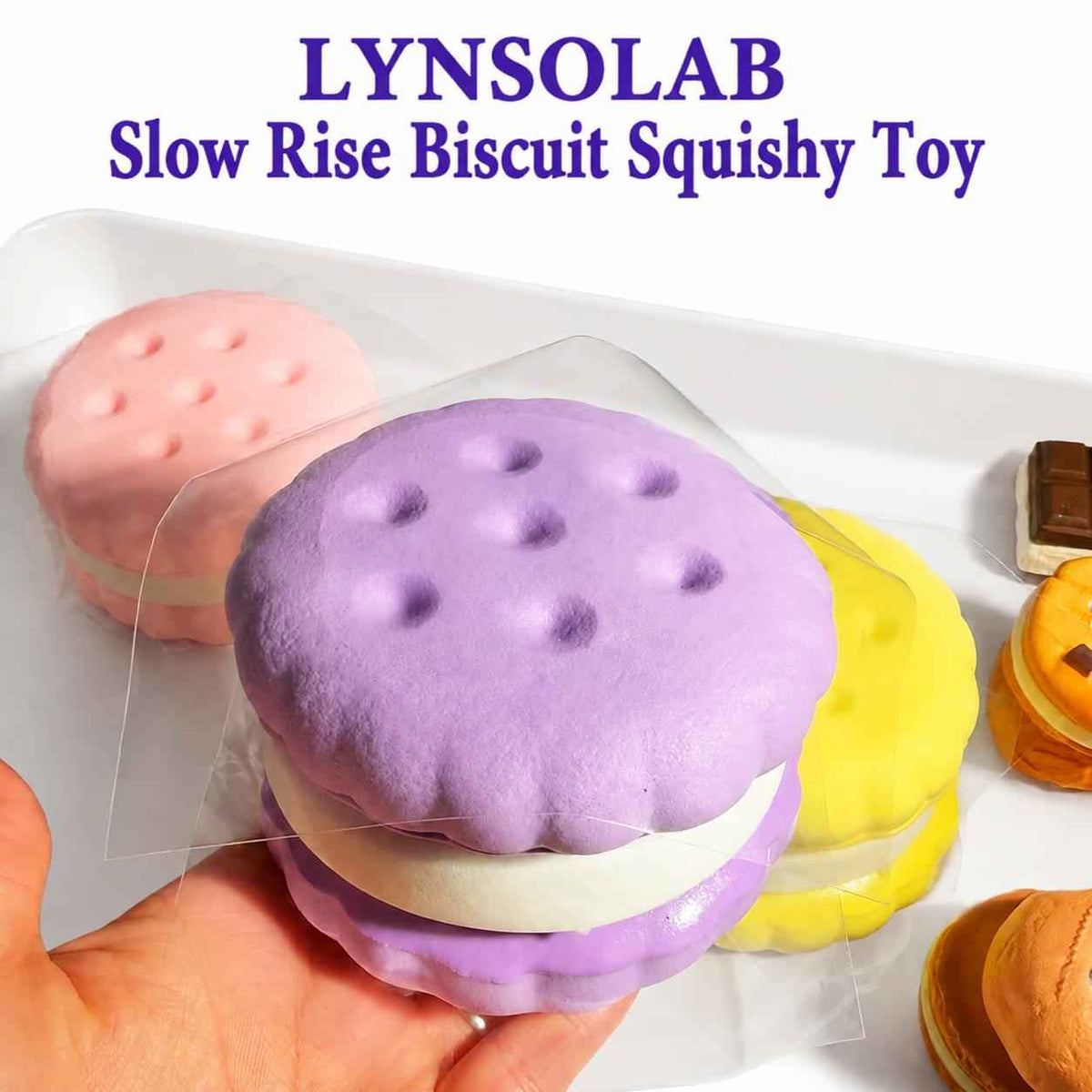 Slow Rebound Biscuit Squishy Toy | Soft Layered Slow Rising Squeeze Toy | Stress Relief Fidget Sensory Toy for Adults