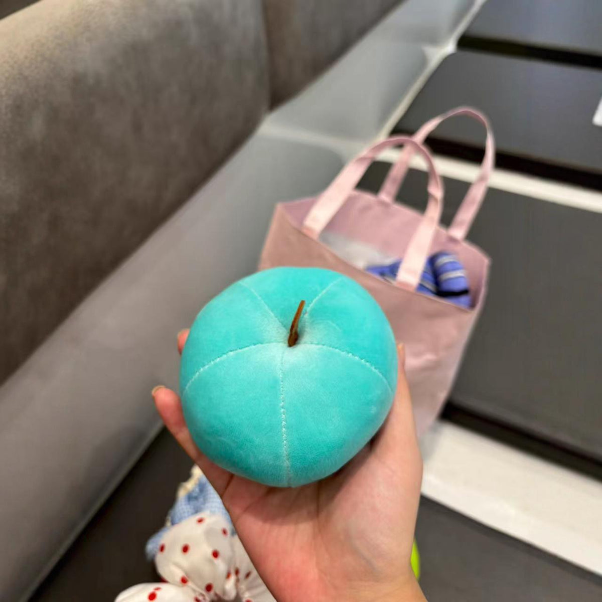 Cute Plush Apple Squishy Toy - 10Cm Soft Fluffy Squeeze Fidget, Calming Stress Relief Sensory Toy for Adults, Cute Fruit Plushie Desk Decor Small Gift