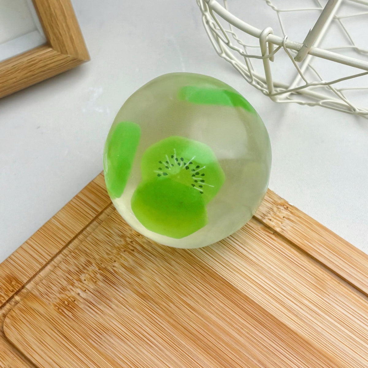 Squishy Jelly Stress Ball - 6cm Clear Soft Squeeze Fidget Toy for Instant Relaxation