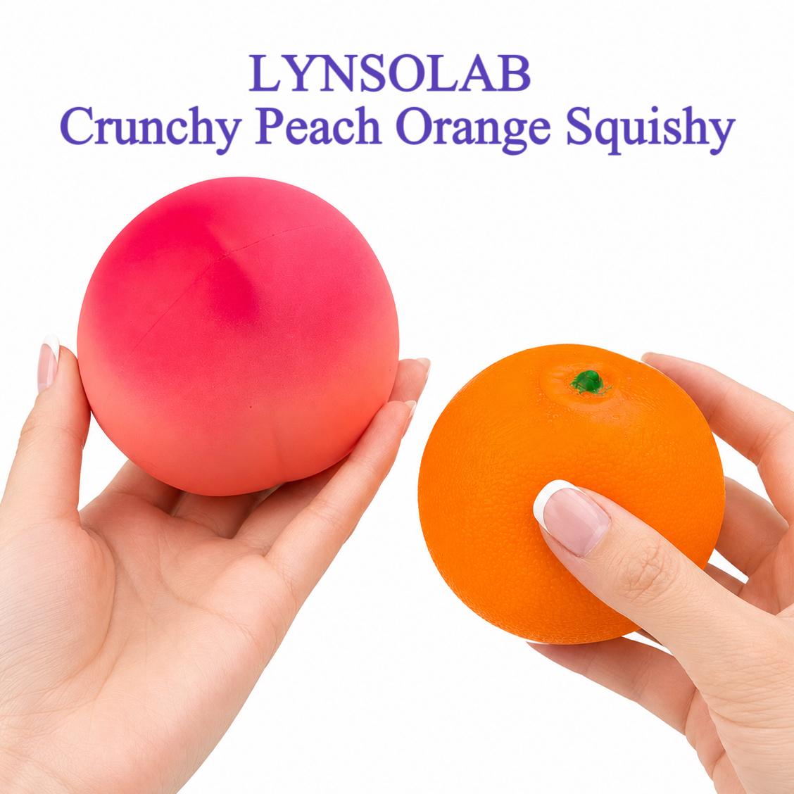 LYNSOLAB Crunchy Peach & Orange Squishy Toy | Enhance Your Stress Relief Experience
