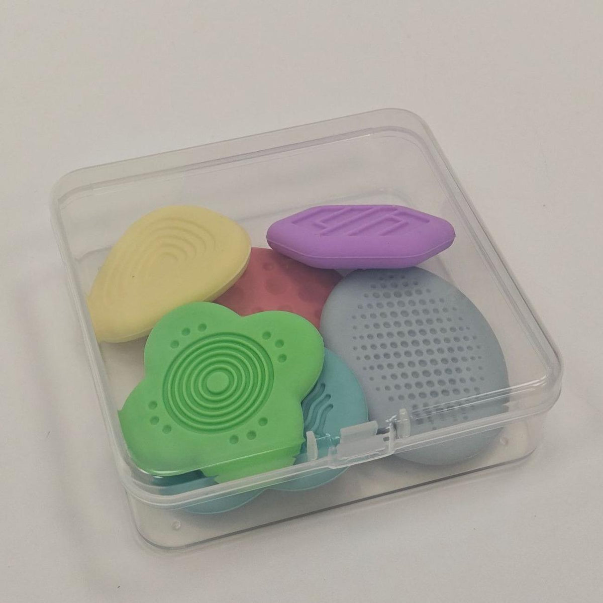 6Pcs Silicone Sensory Stones Set - Textured Fidget Toys for Kids Adults, Calming Sensory Play for Anxiety Relief, Focus Training, Home Classroom Travel Use