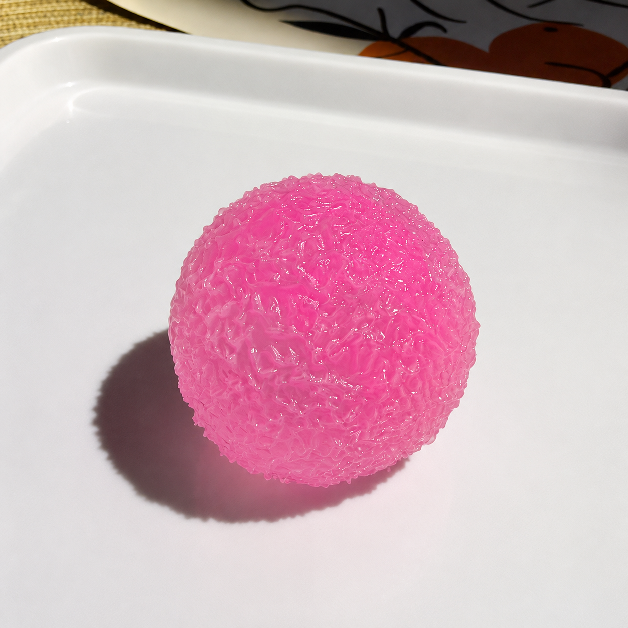Mochi Ice Sand Crunchy Squishy Ball - Soft TPR Stress Relief Fidget Toy, ASMR Satisfying Sound, Moldable An