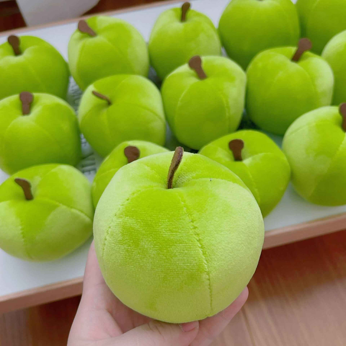 Cute Plush Apple Squishy Toy - 10Cm Soft Fluffy Squeeze Fidget, Calming Stress Relief Sensory Toy for Adults, Cute Fruit Plushie Desk Decor Small Gift