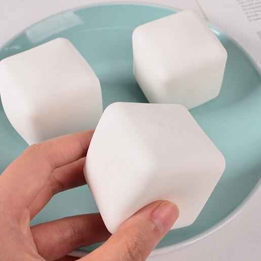 Calm Tofu Squishy, LYNSOLAB Fidget, Portable Slow Rising Soft Stress Relief Toy, Sensory Squeeze Toy, 1/2 pcs