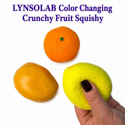 Fruit-Shape Ultimate Crunchy Squishy - LYNSOLAB Moldable ASMR Fidget Toy for Stress Relief & Sensory Play