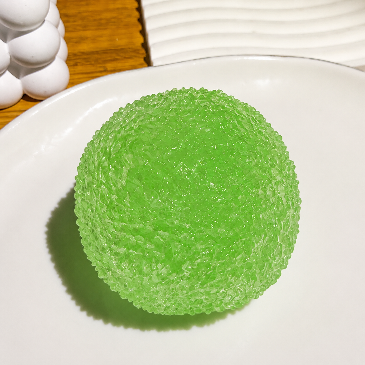 Mochi Ice Sand Crunchy Squishy Ball - Soft TPR Stress Relief Fidget Toy, ASMR Satisfying Sound, Moldable An