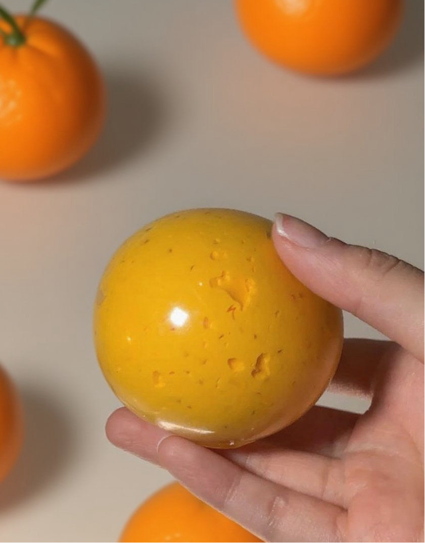 Zero-Bounce Orange Marshmallow Ball Fidget Toy – Your Go-To Stress Relief Companion - Lynsolab