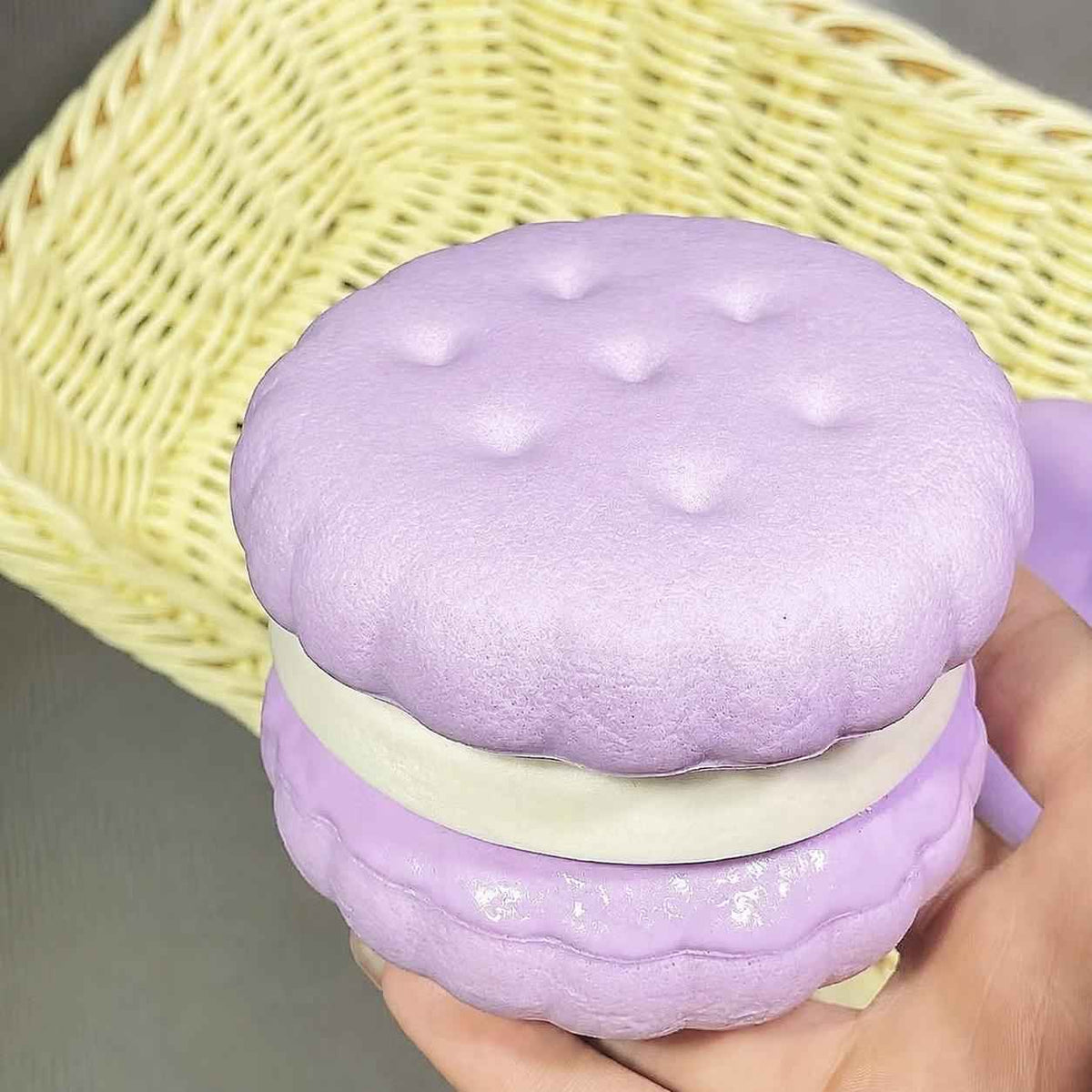Slow Rebound Biscuit Squishy Toy | Soft Layered Slow Rising Squeeze Toy | Stress Relief Fidget Sensory Toy for Adults