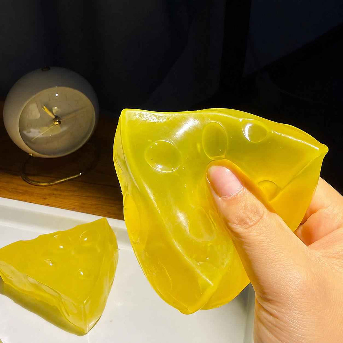 LYNSOLAB Coconut Oil Cheese Slice Squishy - Ultimate Stress Relief Fidget Toy