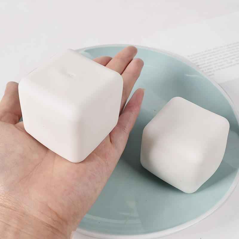 Calm Tofu Squishy, LYNSOLAB Fidget, Portable Slow Rising Soft Stress Relief Toy, Sensory Squeeze Toy, 1/2 pcs
