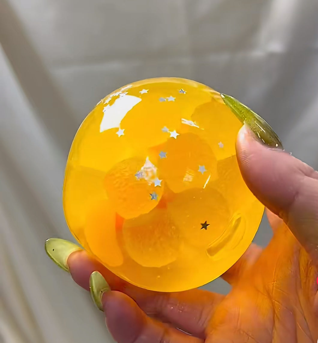 Relax and Unwind with Our Orange Crystal Ball Squishy Fidget Toy - Lynsolab