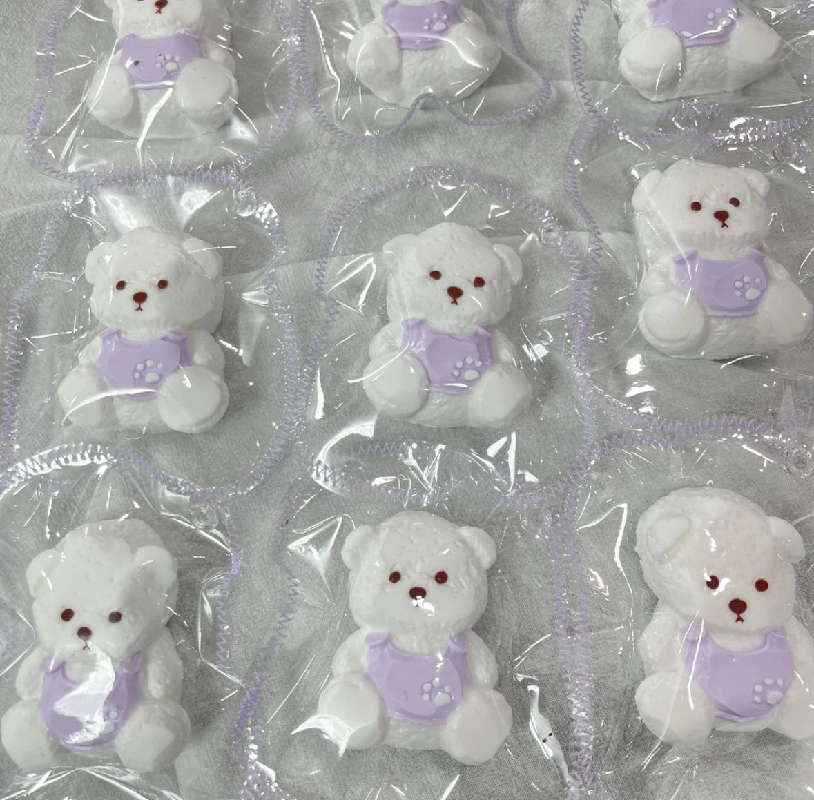 Bib Teddy Bear Taba Squishy Fidget Toy - Lynsolab