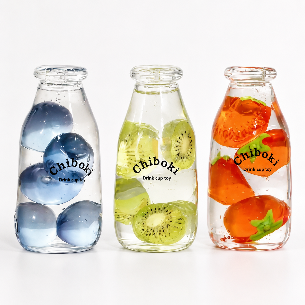 Cute Drink Cup Shaped Squeeze FidgetToy,Soft Squishy Sensory Toy,Slow Rising TPR Gel-Filled Toy with Frui