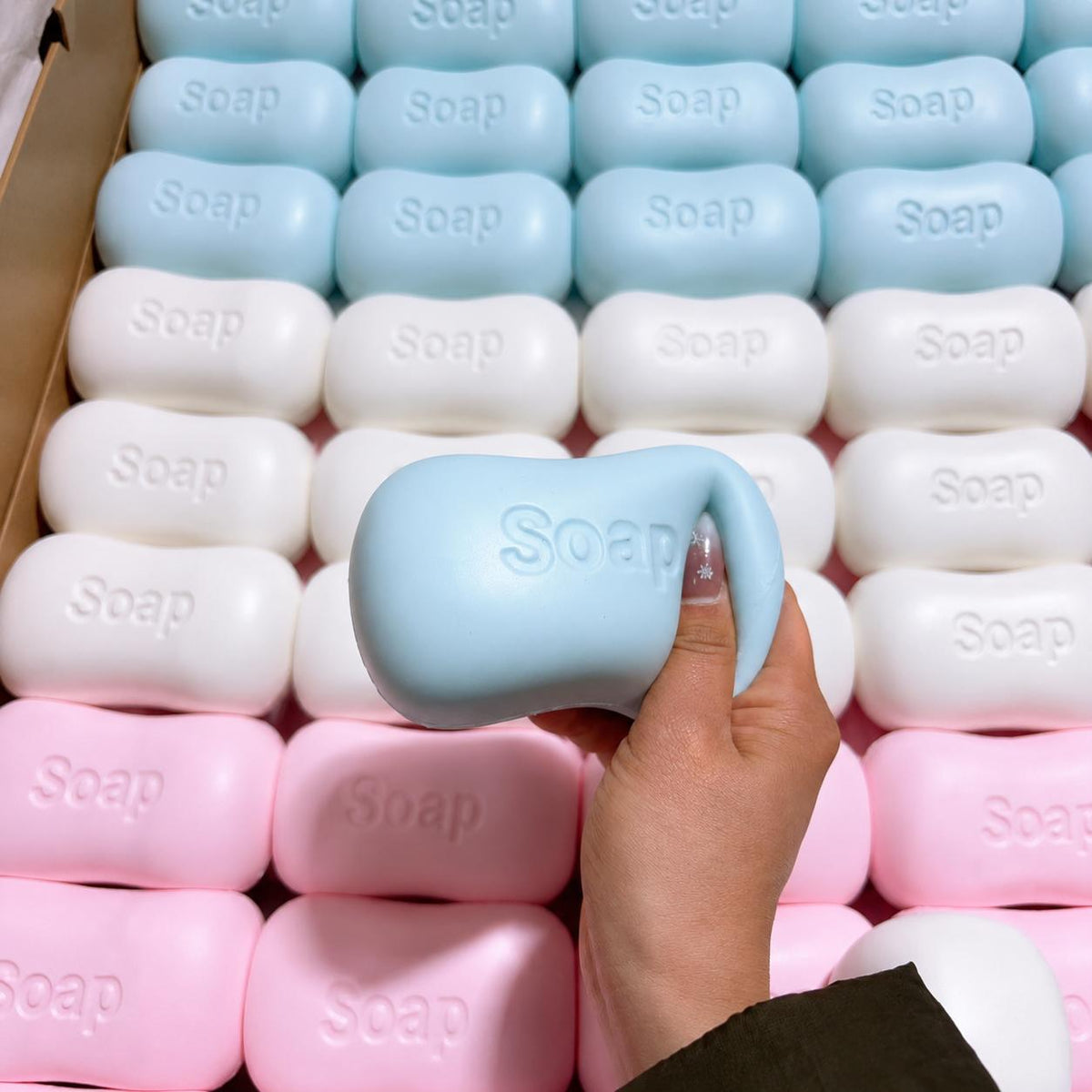 Soft Soap Shaped Fidget Toy - Stress Relief Squishy Sensory Squeeze Tool for Daily Relaxation