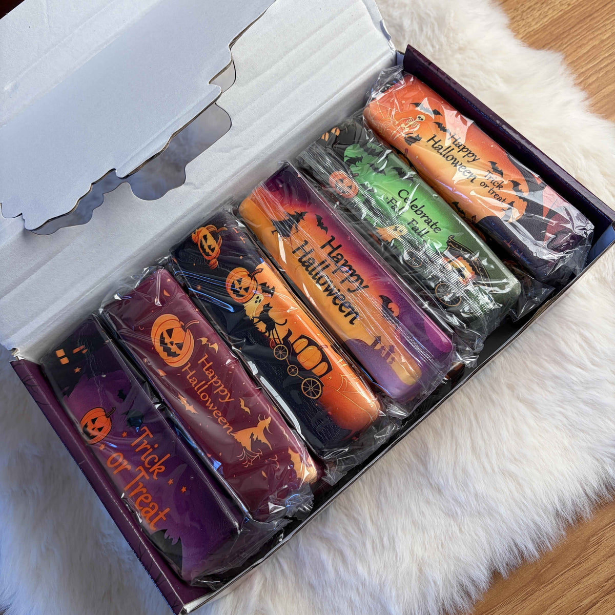Satisfying Halloween Butter Shaped Squishy 12-Piece Gift Set for Stress Relief & Fidget Fun