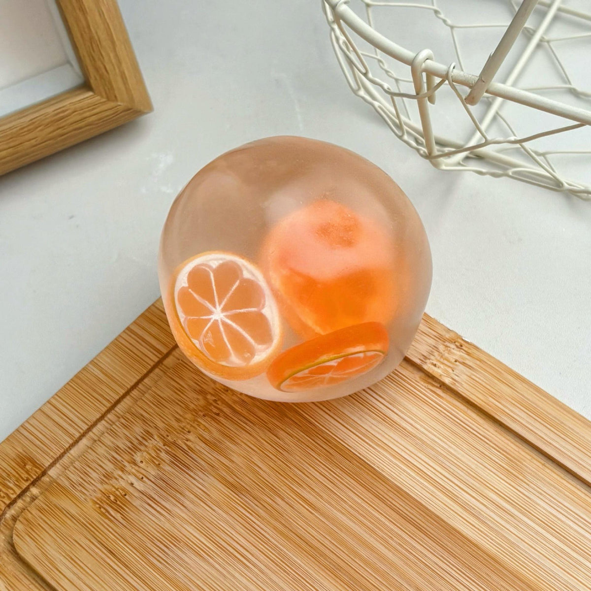 Squishy Jelly Stress Ball - 6cm Clear Soft Squeeze Fidget Toy for Instant Relaxation