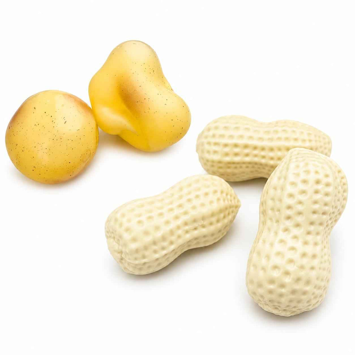 Coconut Oil Texture Shaped Squishy - Stress Relief Fidget Toy, Slow Rebound Moldable Sensory Toy, Calming Anxiety Relief, Potato & Peanut Designs LYNSOLAB Squishy Toys