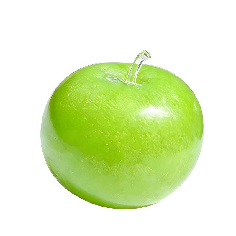 Green Apple Squishy Ball - Soft TPR Stress Relief Fidget Toy, ASMR Satisfying Sound, Coconut Oil Infused Moldable Calming Toy
