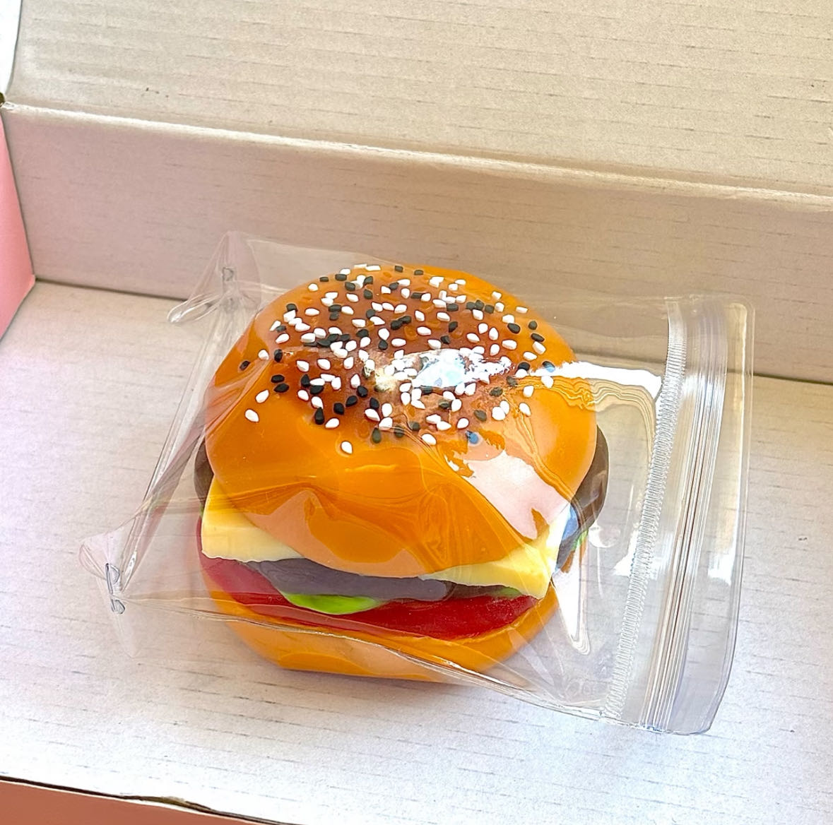 6-Layer Hamburger Squishy Fidget Toy for Stress Relief and Fun - Lynsolab