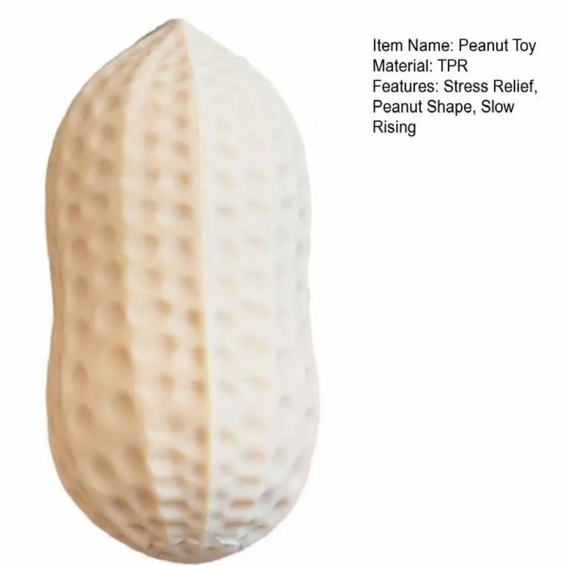Large Soft Peanut Stress Relief Toy, Realistic Food Cheese Slow Bounce Decompression Toy Gift, Relaxing Squeeze Fun Squishies