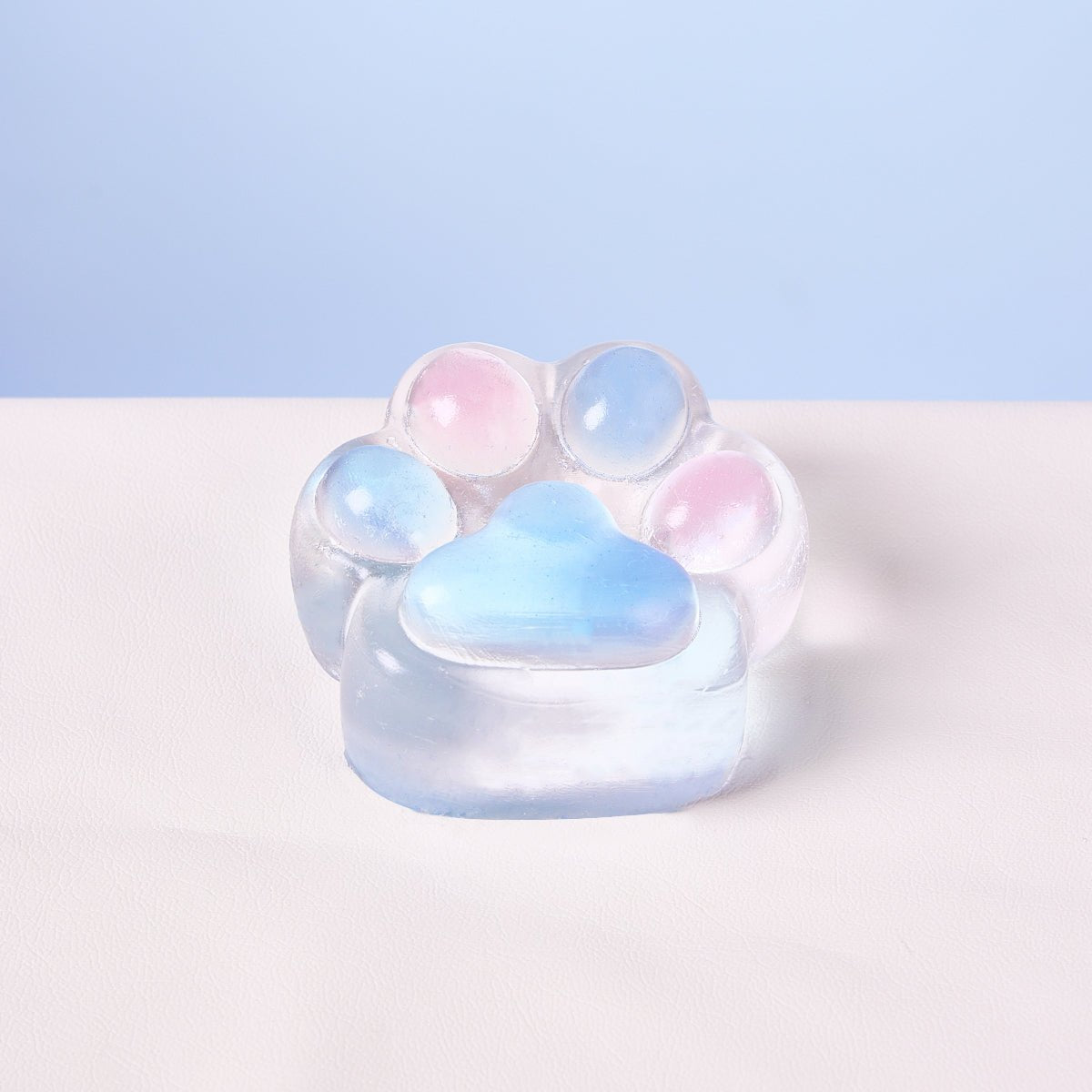 Transparent-blue-pink Paw Taba Squishy - Lynsolab