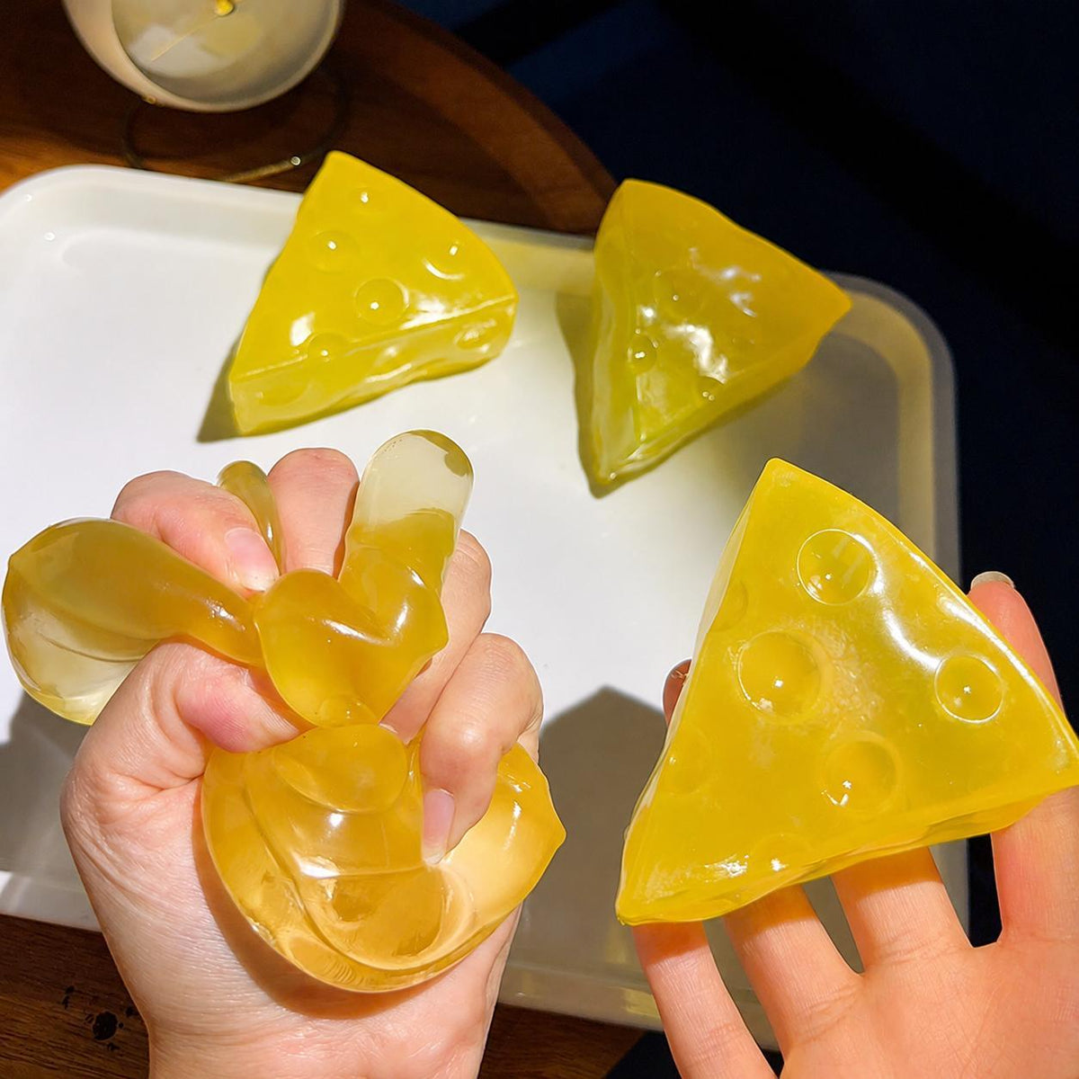 Transparent Cheese Jelly Squishy - Ultimate Stress Relief Fidget Toy for Adults