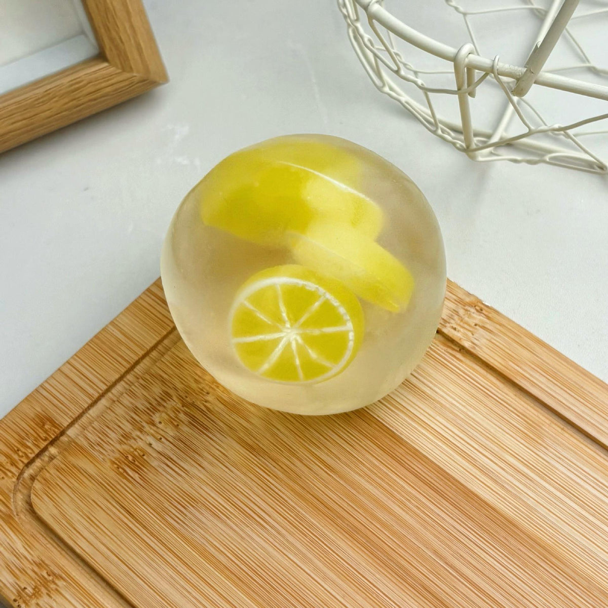 Squishy Jelly Stress Ball - 6cm Clear Soft Squeeze Fidget Toy for Instant Relaxation