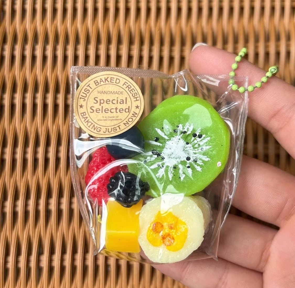 Stress-Relieving Little Fruit Squishy Keychain Fidget Toy - Lynsolab