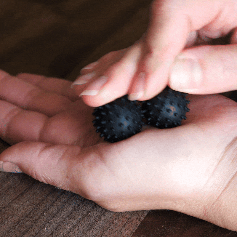 LYNSOLAB Sensory Silicone Fidget Balls 4 Textured Non-Magnetic Tactile Stress Relief Toys