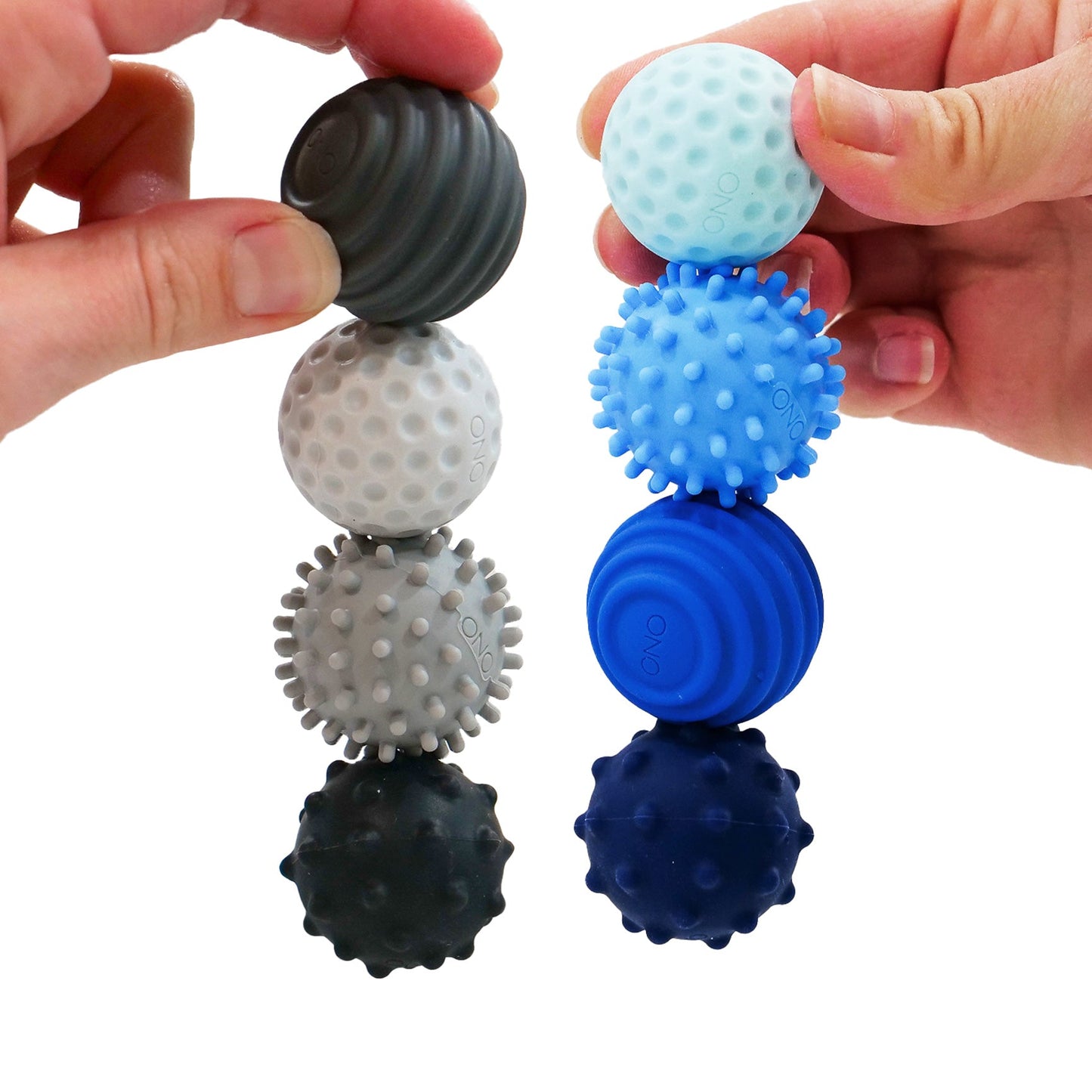4 Pack Magnetic Silicone Tactile Fidget Balls Silent Sensory Stress Relief Toys