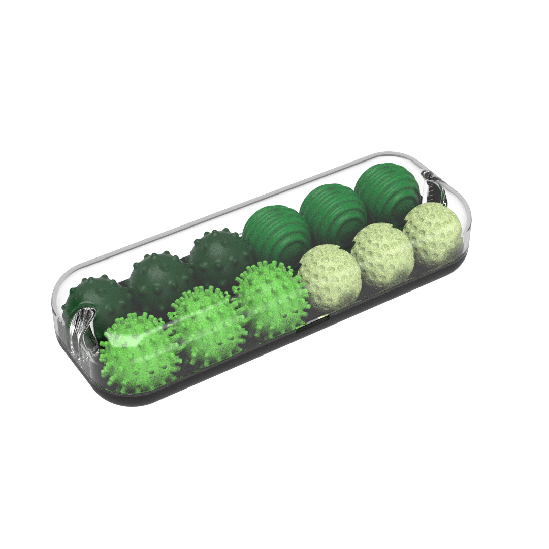 LYNSOLAB Sensory Silicone Fidget Balls 4 Textured Non-Magnetic Tactile Stress Relief Toys