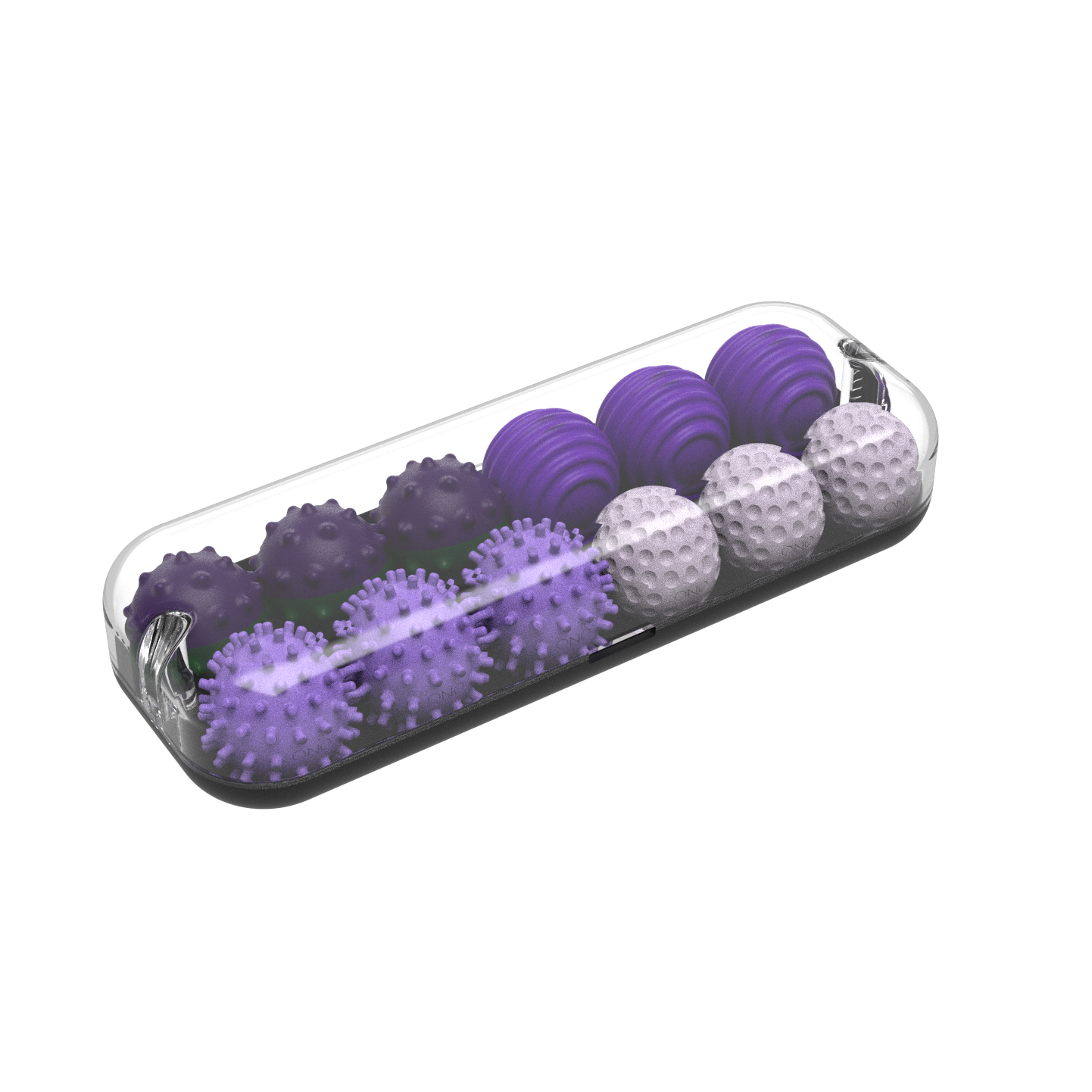 LYNSOLAB Sensory Silicone Fidget Balls 4 Textured Non-Magnetic Tactile Stress Relief Toys