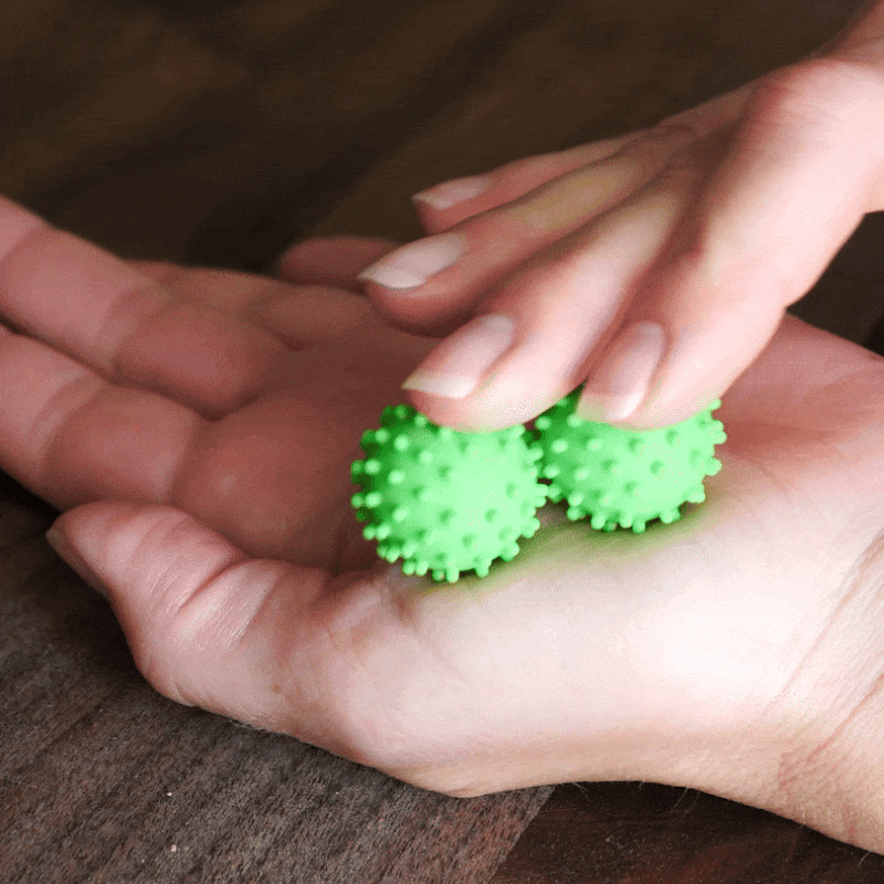 LYNSOLAB Sensory Silicone Fidget Balls 4 Textured Non-Magnetic Tactile Stress Relief Toys