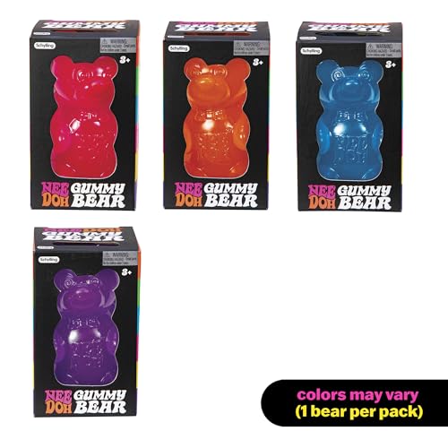 LYNSOLAB DOUGHMALT Groovy Needoh Gummy Bear Squeeze Toy Bear Shape Multi 14+
