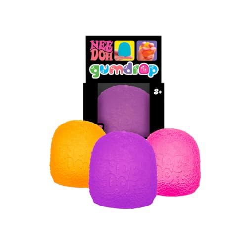 LYNSOLAB DOUGHMALT Textured Needoh Gumdrop Squeeze Toy Gumdrop Shape Multi 3-Pack 14+